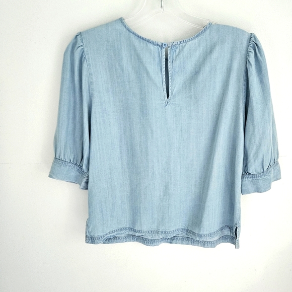 BB Dakota Chambray Blue Blouse - Picture 3 of 3
